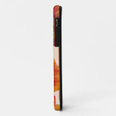 タンおよびオレンジ背景のケシの花 Case-Mate iPhoneケース (裏面/左)