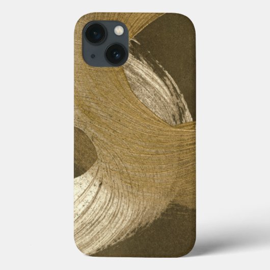 タンおよび焦茶の円の砂嵐 Case-Mate iPhoneケース (裏面)
