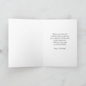 タンおよび赤い従業員記念日カード サンキューカード (内部)