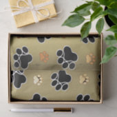 タンおよび黒い足は金ゴールドの背景#1で印刷します 薄葉紙 (ギフト)