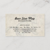 タンくまの星図の星座のおおぐま座 名刺 (裏面)