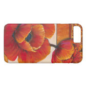 タンとオレンジの背景にポピーの花 Case-Mate iPhoneケース (裏面(横))