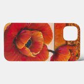 タンとオレンジの背景にポピーの花 Case-Mate iPhoneケース (裏面 (横))