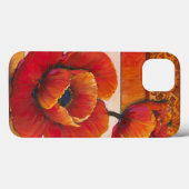 タンとオレンジの背景にポピーの花 Case-Mate iPhoneケース (裏面 (横))