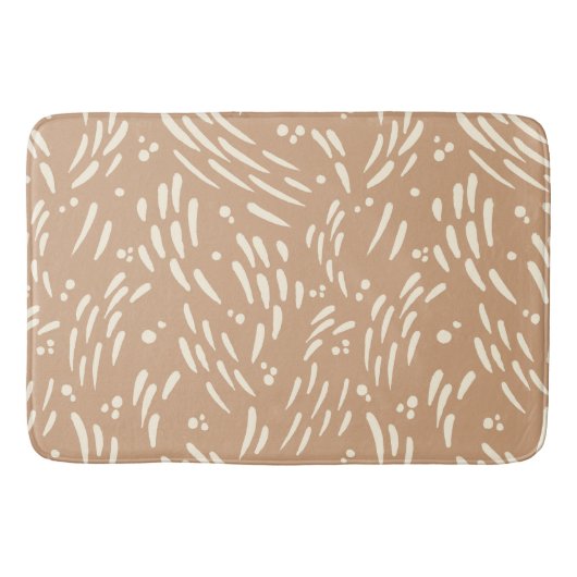 タンとクリームの流れ バスマット (正面)