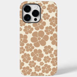 タンとクリームの花柄 Case-Mate iPhone 14 PRO MAXケース