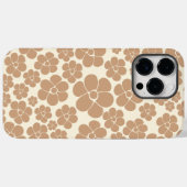 タンとクリームの花柄 Case-Mate iPhoneケース (裏面 (横))