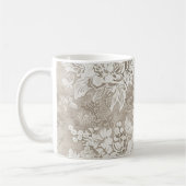 タンとクリームフローラ コーヒーマグカップ (左)