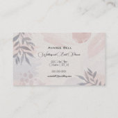 タンとグレーのフローラ結婚とイベントプランナー 名刺 (裏面)