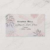 タンとグレーのフローラ結婚とイベントプランナー 名刺 (正面)