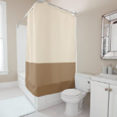 タンとパテ2トーンカラーブロックシャワーカーテン シャワーカーテン (インサイチュ)