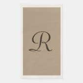 タンとブラウンのモノグラム入りミニマル ニュートラルカラー (正面)