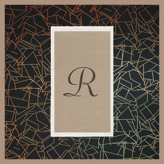 タンとブラウンのモノグラム入りミニマル ニュートラルカラー