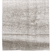 タンとブラウンの素朴木柄シャワーカーテン シャワーカーテン (正面)