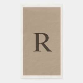 タンとブラウンモノグラムのミニマリスト中立