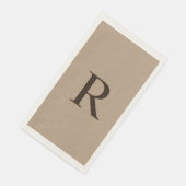 タンとブラウンモノグラムのミニマリスト中立 (コーナー)