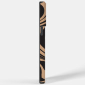 タンとブラックのレトロでスピル、大理石の旋回 Case-Mate iPhoneケース (裏面 / 右)