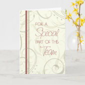 タンとレッドの社員記念日カード カード (黄色い花)