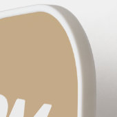 タンと白のストライプのマ最高のー・エバー ピックルボールラケット (左詳細)