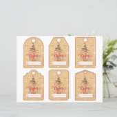 タンと赤のコンテンポラリーカットアウトギフトラベルセット (スタンド正面)