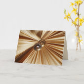 タンと金ゴールド抽象芸術、すべての行事あいさつ空白のい カード (黄色い花)