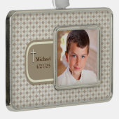 タンのアーガイル、宗教写真 シルバープレートフレームオーナメント (右)