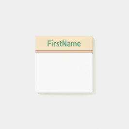 タンのエレガントな背景および海緑のはっきりしたな名前 ポストイット