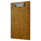 タンのカウボーイによって用具を使われる革(のど) クリップボード (左)