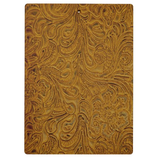 タンのカウボーイによって用具を使われる革(のど) クリップボード (裏面)