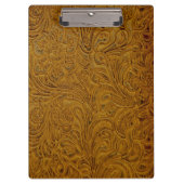 タンのカウボーイによって用具を使われる革(のど) クリップボード (正面)