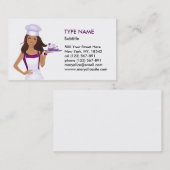 タンのカップケーキのパン屋の名刺 名刺 (正面/裏面)