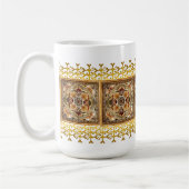 タンのタイルのマグ コーヒーマグカップ (左)