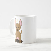 タンのチワワの天使のハロー コーヒーマグカップ (正面左)