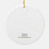 タンのチワワ犬の芸術のオーナメント セラミックオーナメント (裏面)