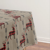 タンのバッファローの格子縞のシカ テーブルクロス (インサイチュ)