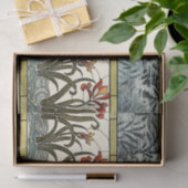 タンのボーダーが付いているステンドグラスの花 薄葉紙 (ギフト)