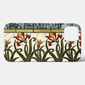 タンのボーダーが付いているステンドグラスの花 Case-Mate iPhoneケース (裏面 (横))
