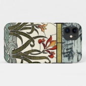 タンのボーダーが付いているステンドグラスの花 Case-Mate iPhoneケース (裏面(横))