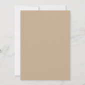 タンのリラの葉の柔らかいユーカリの結婚式 招待状 (裏面)