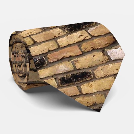 タンのレンガ壁 ネクタイ (ロール)