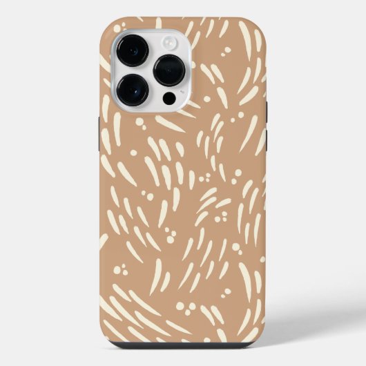 タンの優しいフローモチーフ iPhoneケース (裏面)