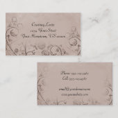 タンの動揺してな花の名刺の陰 名刺 (正面/裏面)