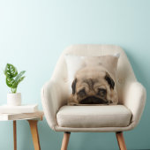 タンの女性パグ クッション (椅子)