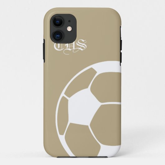 タンの抽象的なモノグラムのサッカーのiPhone 5の場合 Case-Mate iPhoneケース (裏面)