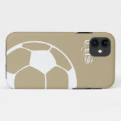 タンの抽象的なモノグラムのサッカーのiPhone 5の場合 Case-Mate iPhoneケース (裏面(横))