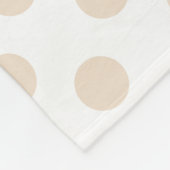 タンの水玉模様 フリースブランケット (角)