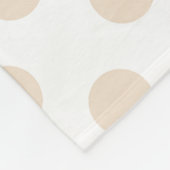 タンの水玉模様 フリースブランケット (角)