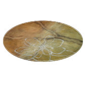 タンの背景の抽象的なシルエットの絵画 カッティングボード (角)