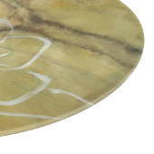 タンの背景の抽象的なシルエットの絵画 カッティングボード (角)