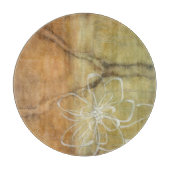 タンの背景の抽象的なシルエットの絵画 カッティングボード (正面)